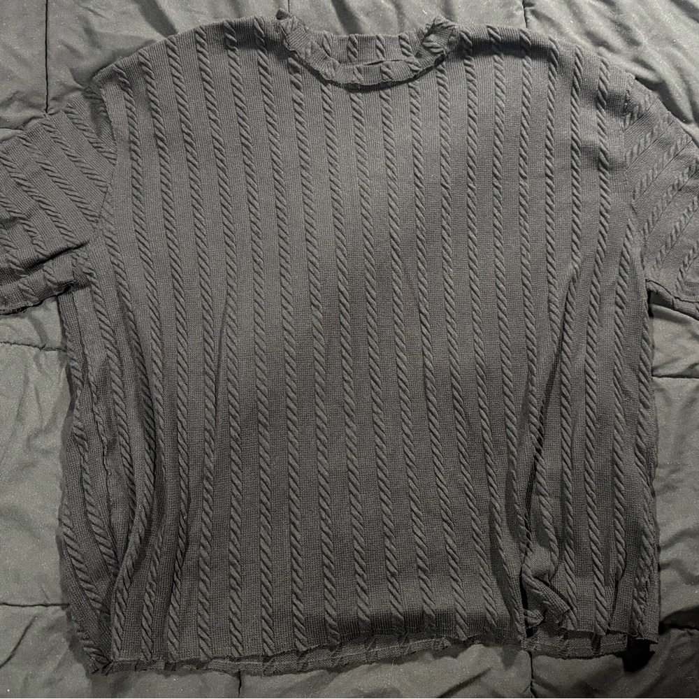 Fashion nova Men's Black Textured Shirt